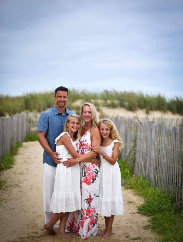 Jenny Forand and family hugging