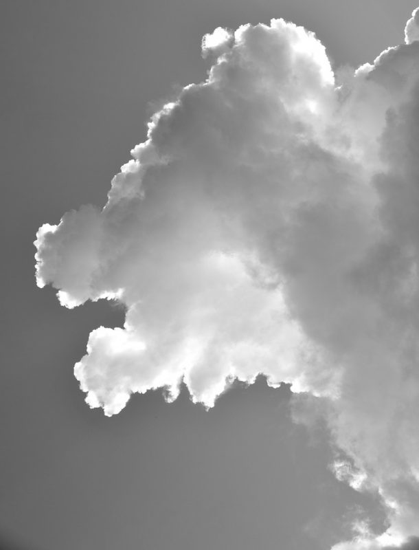 Cumulonimbus cloud black and white photo